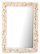 Load image into Gallery viewer, Carolyne Oyster Shell Mirror (White/Grey)
