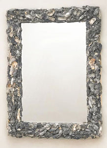 Carolyne Oyster Shell Mirror (White/Grey)